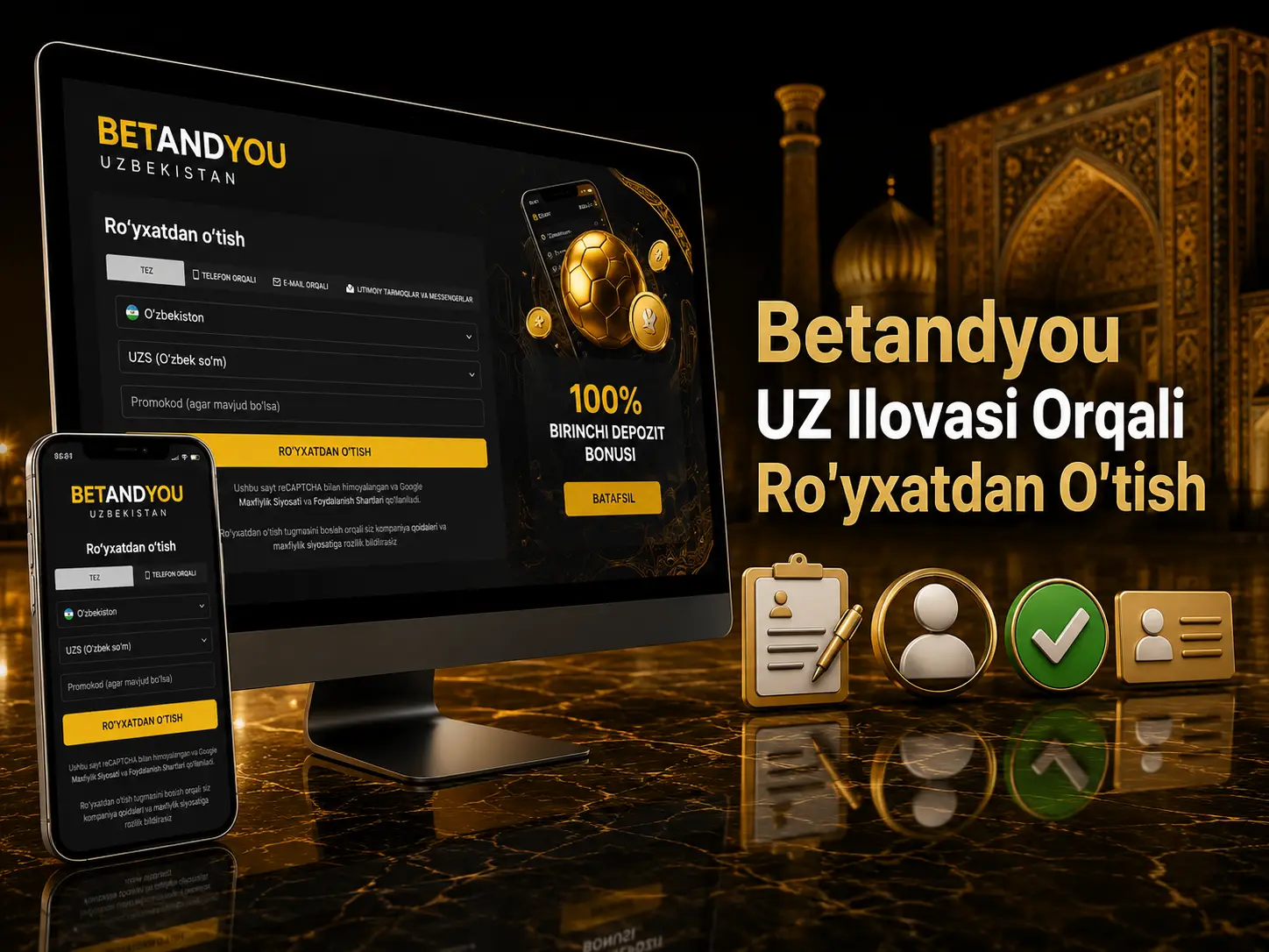 Betandyou UZ Ilovasi Orqali Ro'yxatdan O'tish